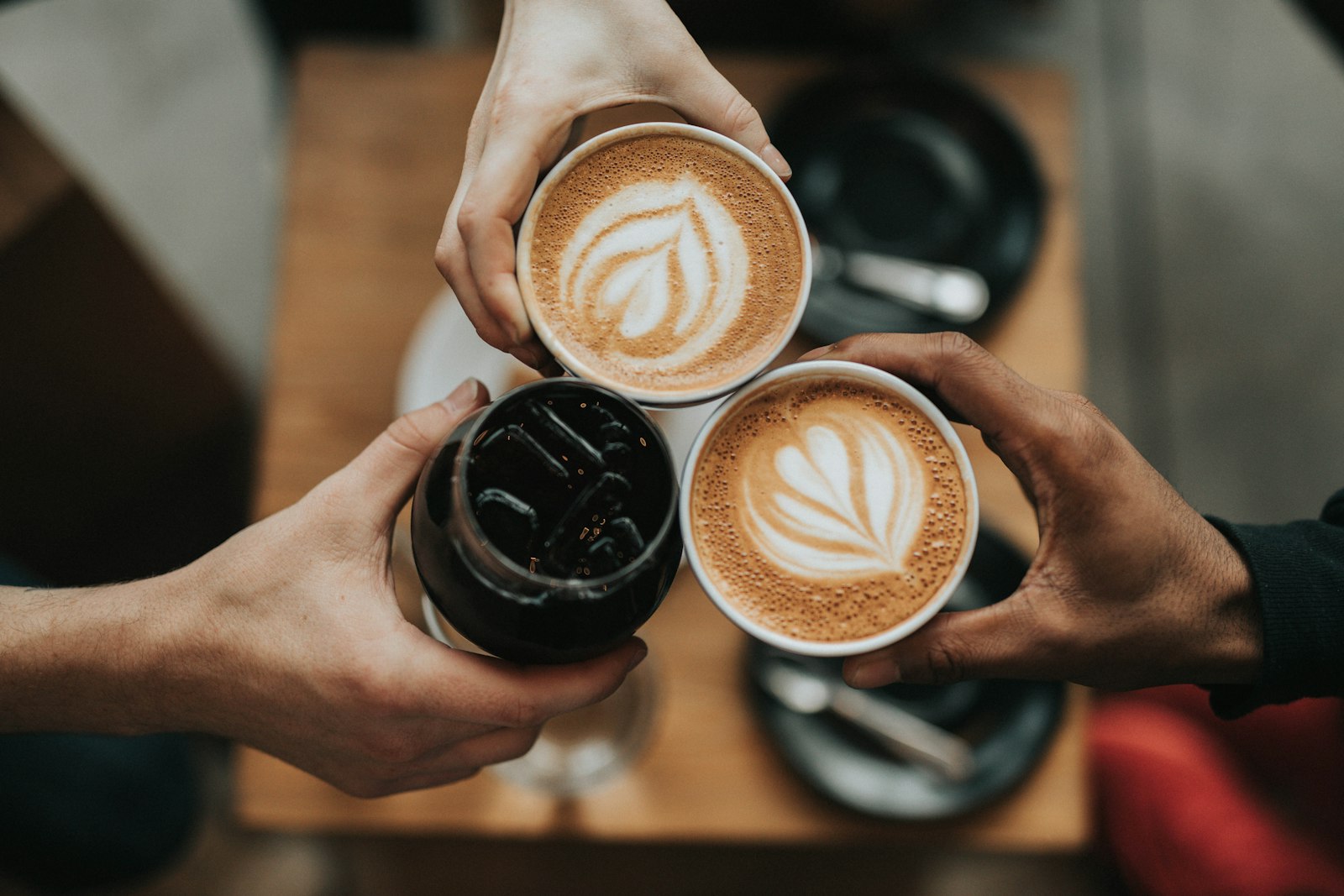 Latte art toast at a local café