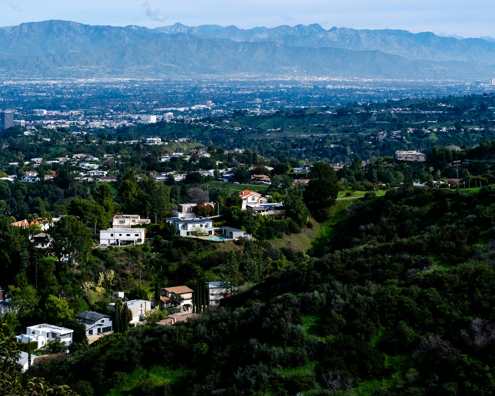 Hillside homes above the Valley with mountain views in Porter Ranch