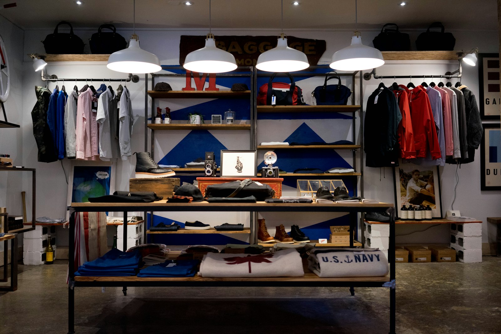A stylish clothing boutique interior
